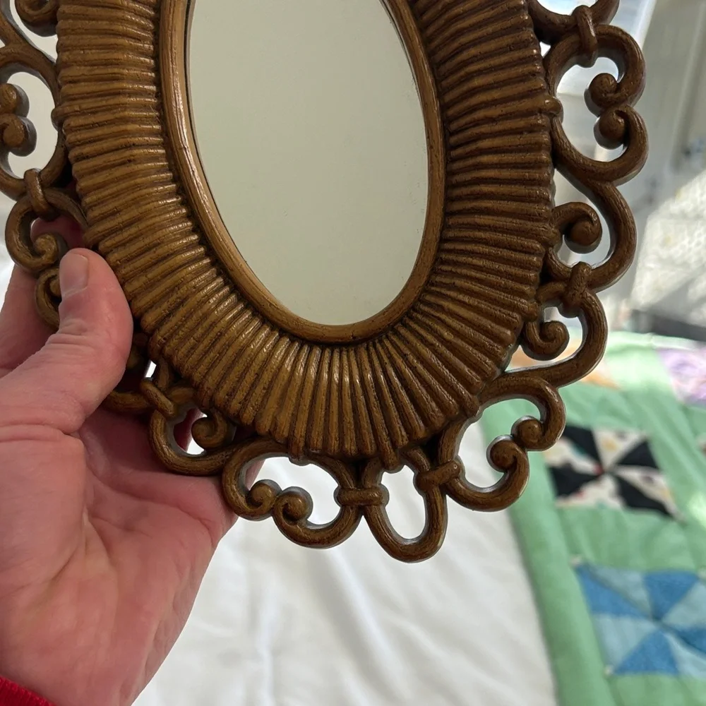 American Vintage Brown Ornate Wall Mirrors